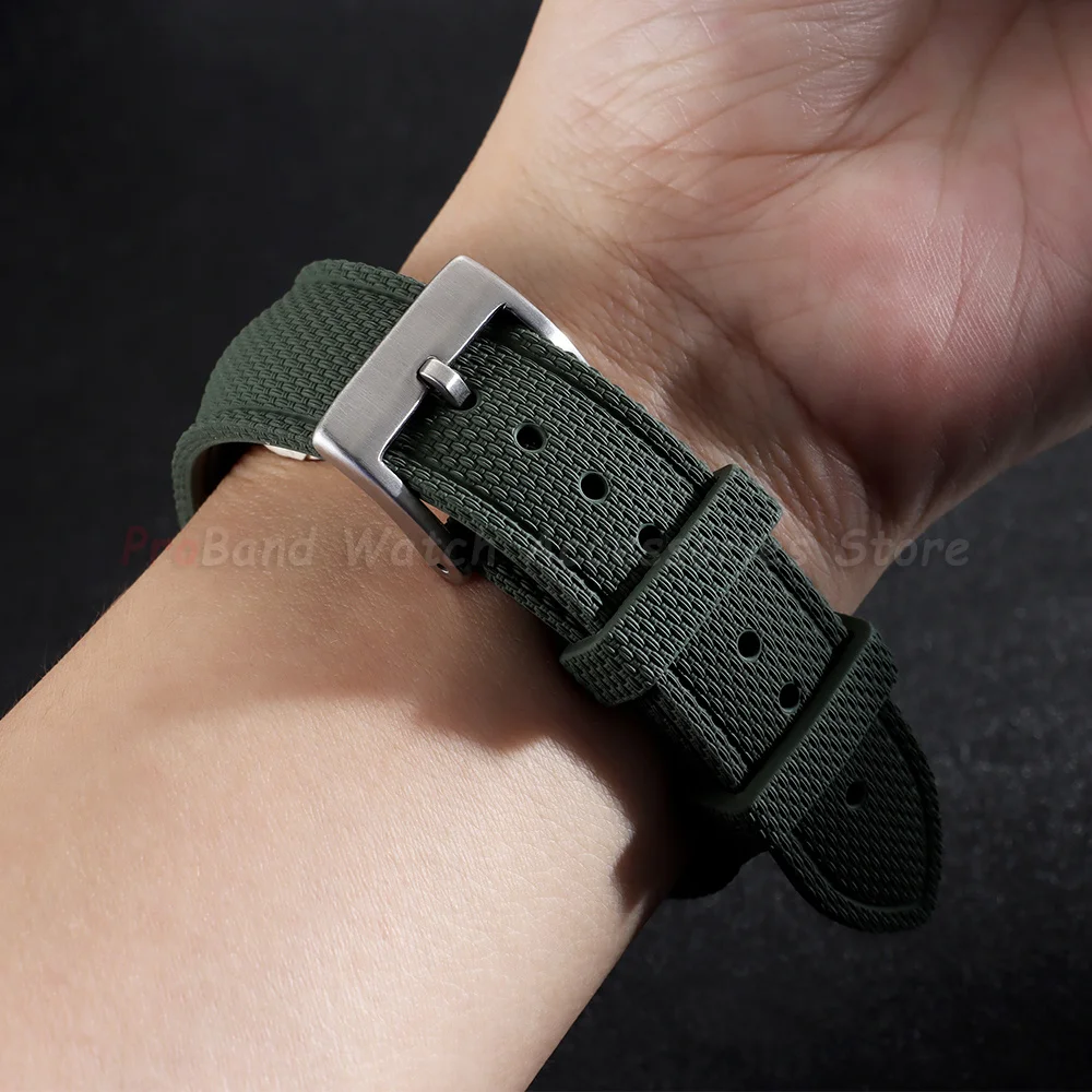 Watchband 20mm 21mm 22mm FKM Rubber Watch Strap Quick-Release Bracelet for Omega for Rolex for Seiko Band Nylon Silicone Belts