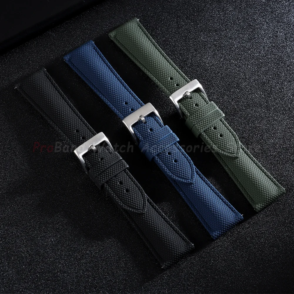 Watchband 20mm 21mm 22mm FKM Rubber Watch Strap Quick-Release Bracelet for Omega for Rolex for Seiko Band Nylon Silicone Belts