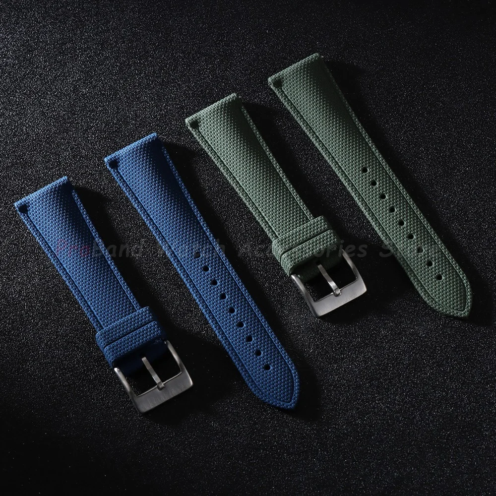 Watchband 20mm 21mm 22mm FKM Rubber Watch Strap Quick-Release Bracelet for Omega for Rolex for Seiko Band Nylon Silicone Belts