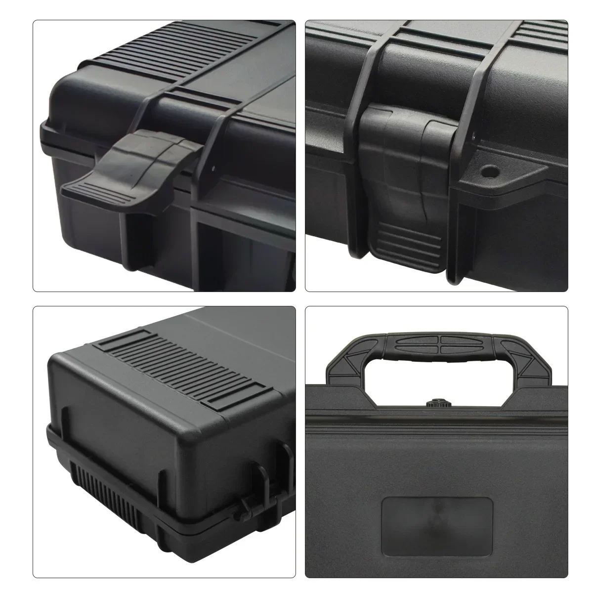 1pc Hard Shell Portable Storage Box with Foam Insert, Shockproof Tool Organizer for Outdoor and Workshop Use