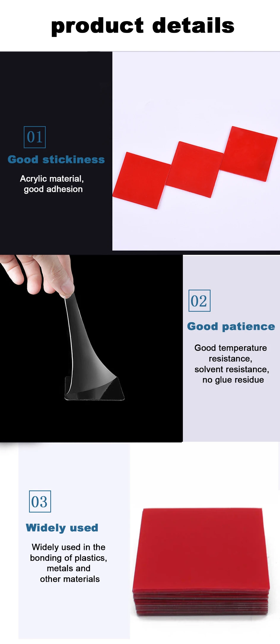 10-100Pcs Transparent Acrylic Double Sided Tape Pads Waterproof No Trace Super Strong Self Adhesive Stickers for Car Home