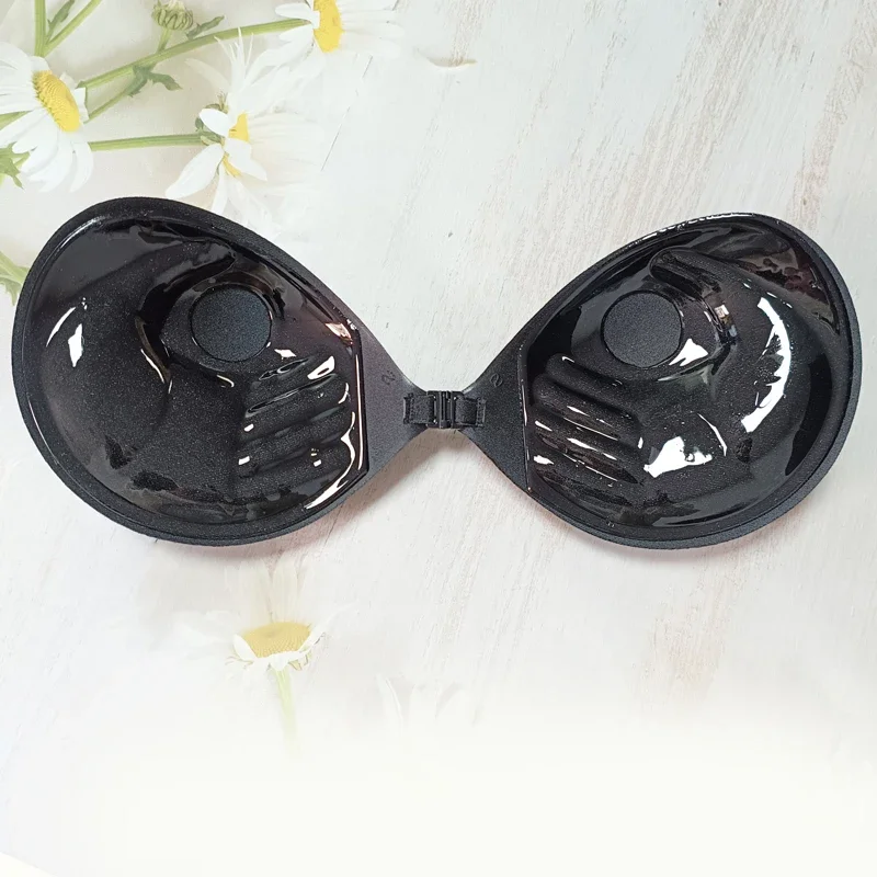 Palm Invisible Push Up Bra Women Backless Strapless Bra Seamless Front Closure Bralette Underwear Silicone Self-Adhesive Bra Pad