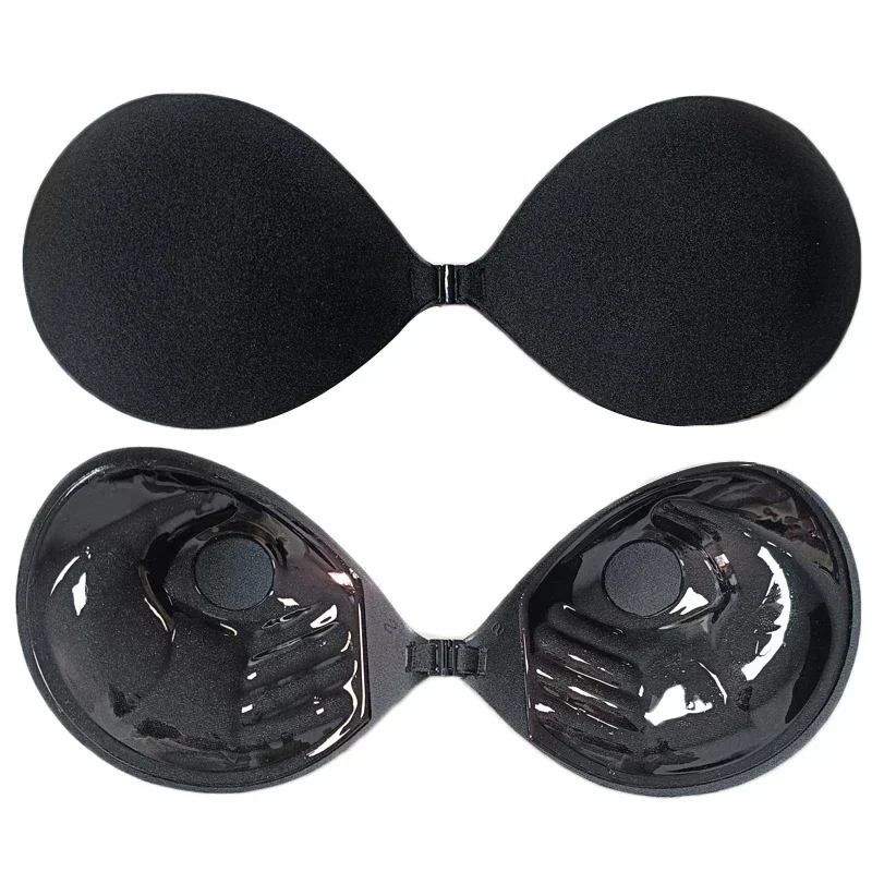 Palm Invisible Push Up Bra Women Backless Strapless Bra Seamless Front Closure Bralette Underwear Silicone Self-Adhesive Bra Pad