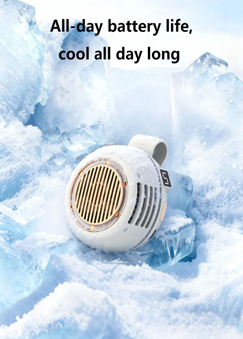 Lenovo Wearable Belt Fan Clip Fan Mini Bladeless Handheld Air Cooler Small Strong Wind Portable USB Rechargeable Cooling Fan