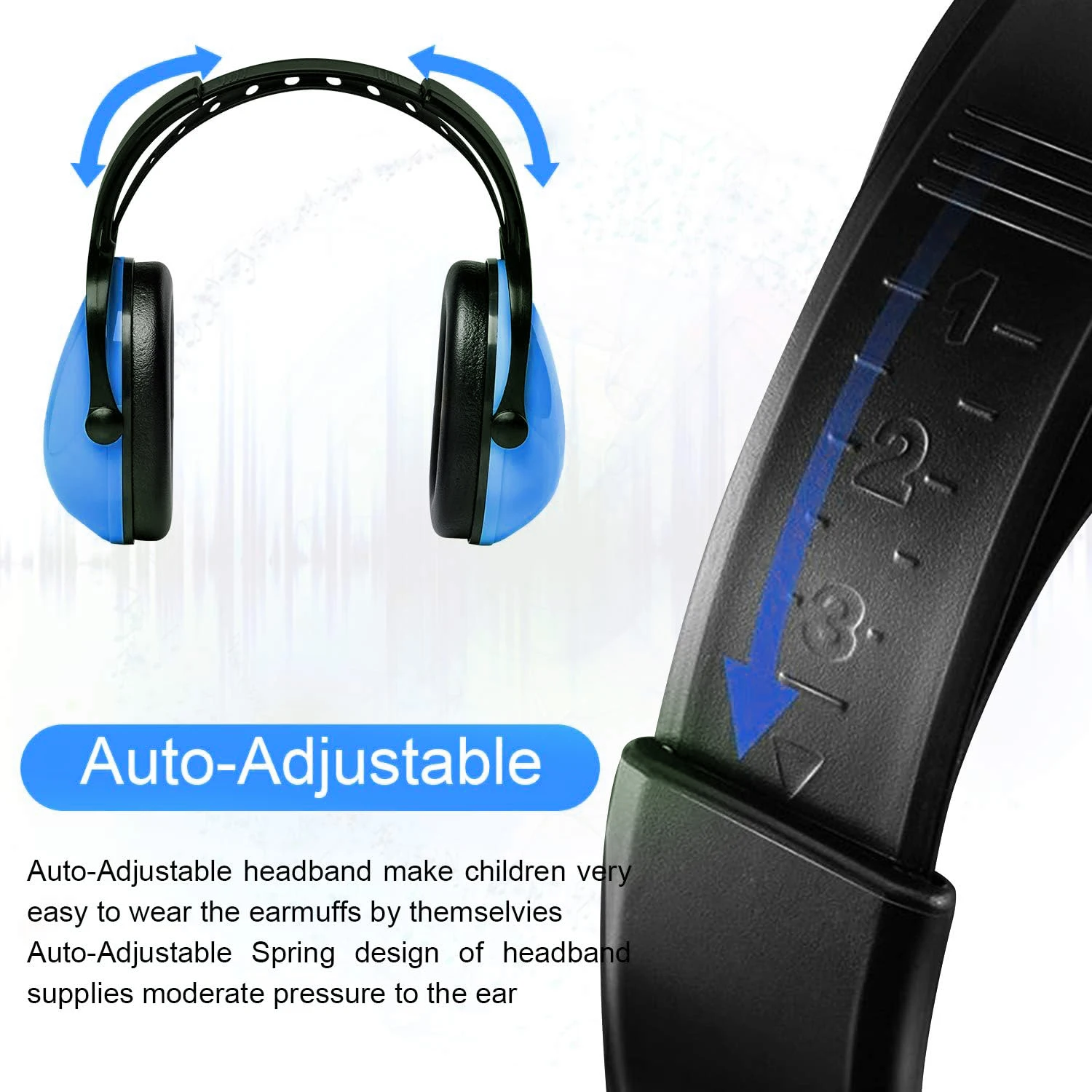 YHKEMA Noise Cancelling Headphones for Kids, SNR 27dB Safety Noise Reduction Ear Muffs for Autism Sensory &Concentration Aid