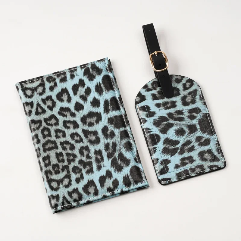 Leopard Print Passport Protective Cover Travel Passport Holder Wallet Gift PU Leather Card Case Cover Unisex Storage Bag