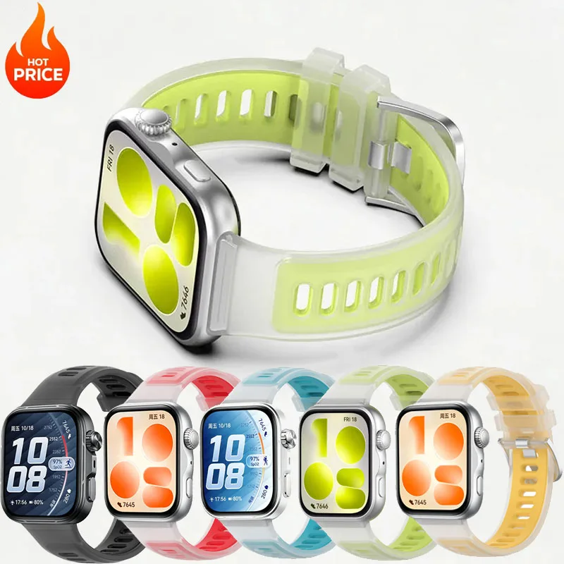 Translucent Silicone Strap For HUAWEI WATCH Fit 5 Fit5 Pro Bracelet Band Watchband For Huawei Fit 3 4 Fit4Pro Replace Wristband