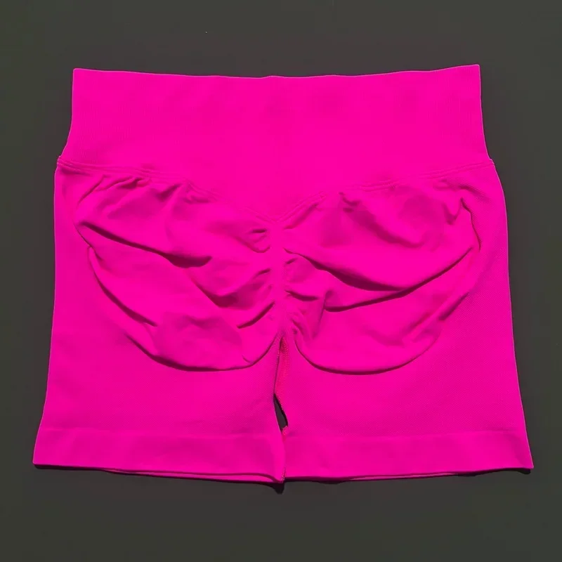 Women Sports Shorts 4.5'' Seamless Bike Sports Stretch Breathable Yoga Pants Workout Gym Running Fitness Scrunch Butt Tights