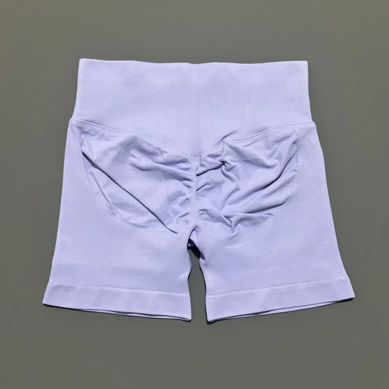 Women Sports Shorts 4.5'' Seamless Bike Sports Stretch Breathable Yoga Pants Workout Gym Running Fitness Scrunch Butt Tights