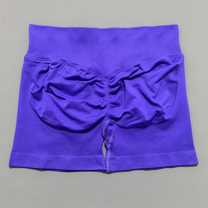 Women Sports Shorts 4.5'' Seamless Bike Sports Stretch Breathable Yoga Pants Workout Gym Running Fitness Scrunch Butt Tights