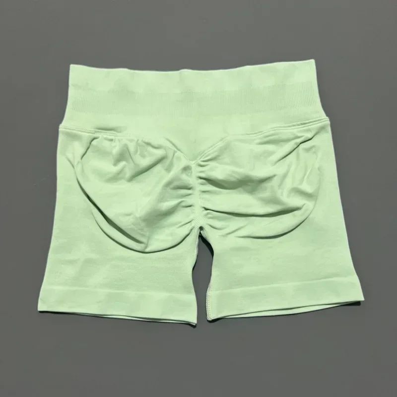 Women Sports Shorts 4.5'' Seamless Bike Sports Stretch Breathable Yoga Pants Workout Gym Running Fitness Scrunch Butt Tights
