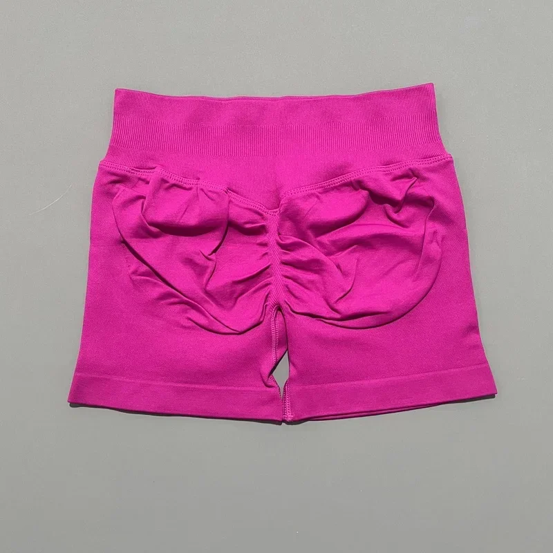 Women Sports Shorts 4.5'' Seamless Bike Sports Stretch Breathable Yoga Pants Workout Gym Running Fitness Scrunch Butt Tights