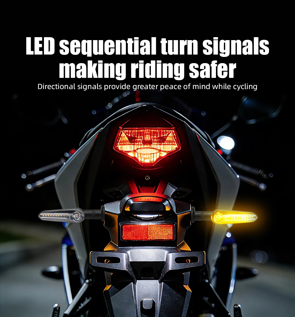 1/2 Pair MT-09 Motor LED Turn Signal Indicator Light For Yamaha YZF R6 R1 R3 R7 R9 R15 MT07 TRACER 700 900 9/GT XSR 700 XJ6 FZ1