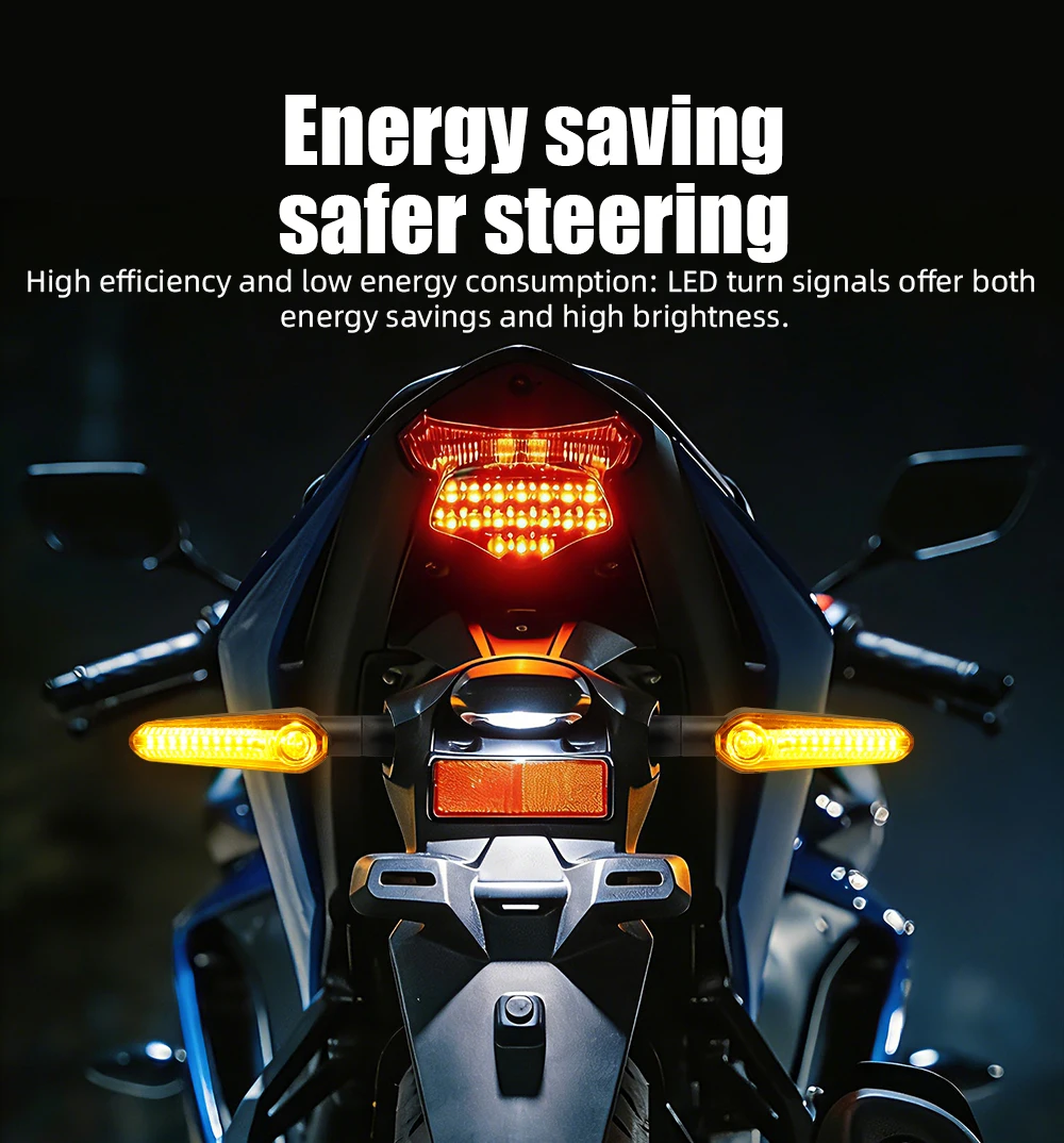1/2 Pair MT-09 Motor LED Turn Signal Indicator Light For Yamaha YZF R6 R1 R3 R7 R9 R15 MT07 TRACER 700 900 9/GT XSR 700 XJ6 FZ1