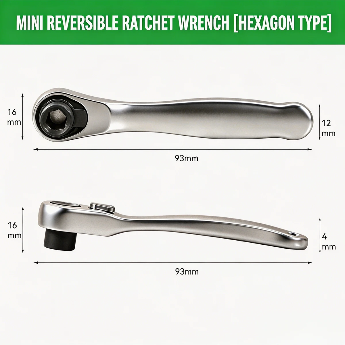 Mini Ratchet Wrench 1/4 Drive 72 Teeth Alloy Steel Socket Bit Holder for DIY Home Auto Motorcycle Bicycle Repair Hand Tools