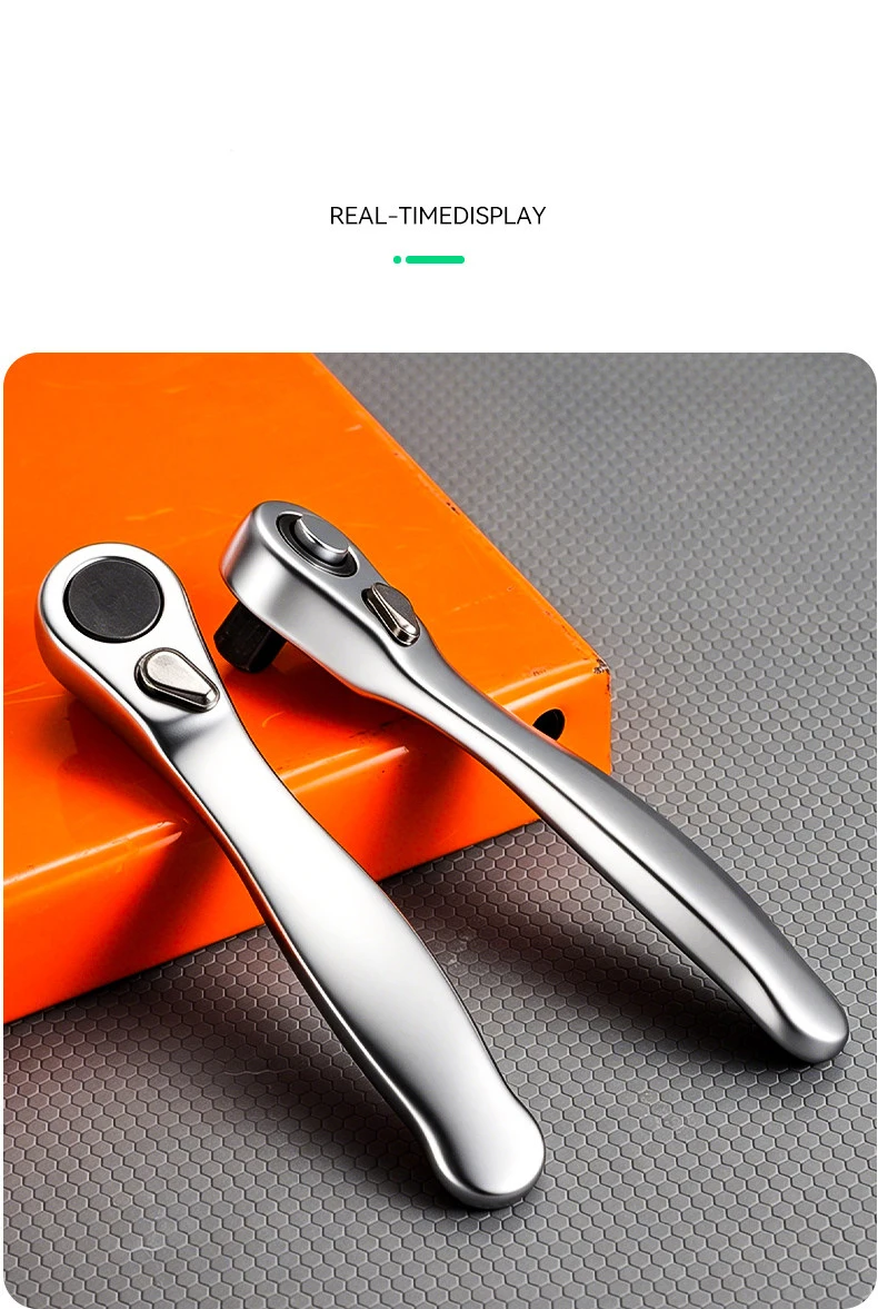 Mini Ratchet Wrench 1/4 Drive 72 Teeth Alloy Steel Socket Bit Holder for DIY Home Auto Motorcycle Bicycle Repair Hand Tools