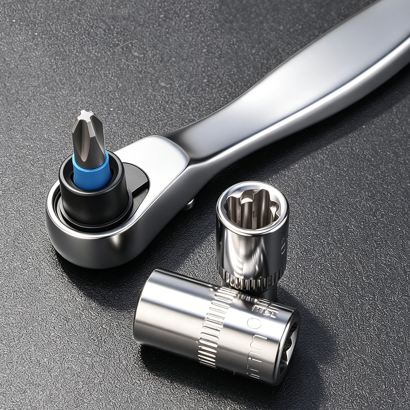 Mini Ratchet Wrench 1/4 Drive 72 Teeth Alloy Steel Socket Bit Holder for DIY Home Auto Motorcycle Bicycle Repair Hand Tools