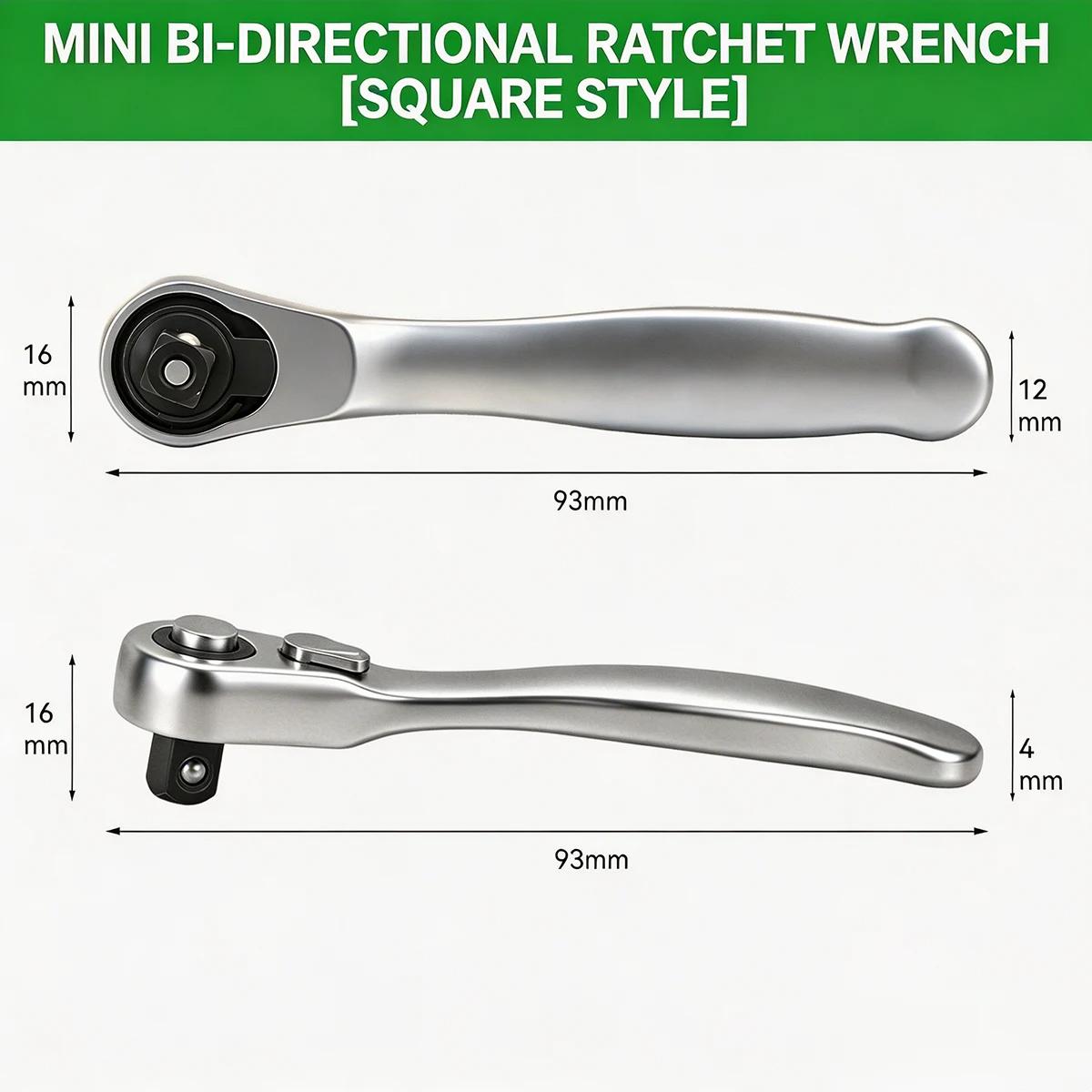 Mini Ratchet Wrench 1/4 Drive 72 Teeth Alloy Steel Socket Bit Holder for DIY Home Auto Motorcycle Bicycle Repair Hand Tools