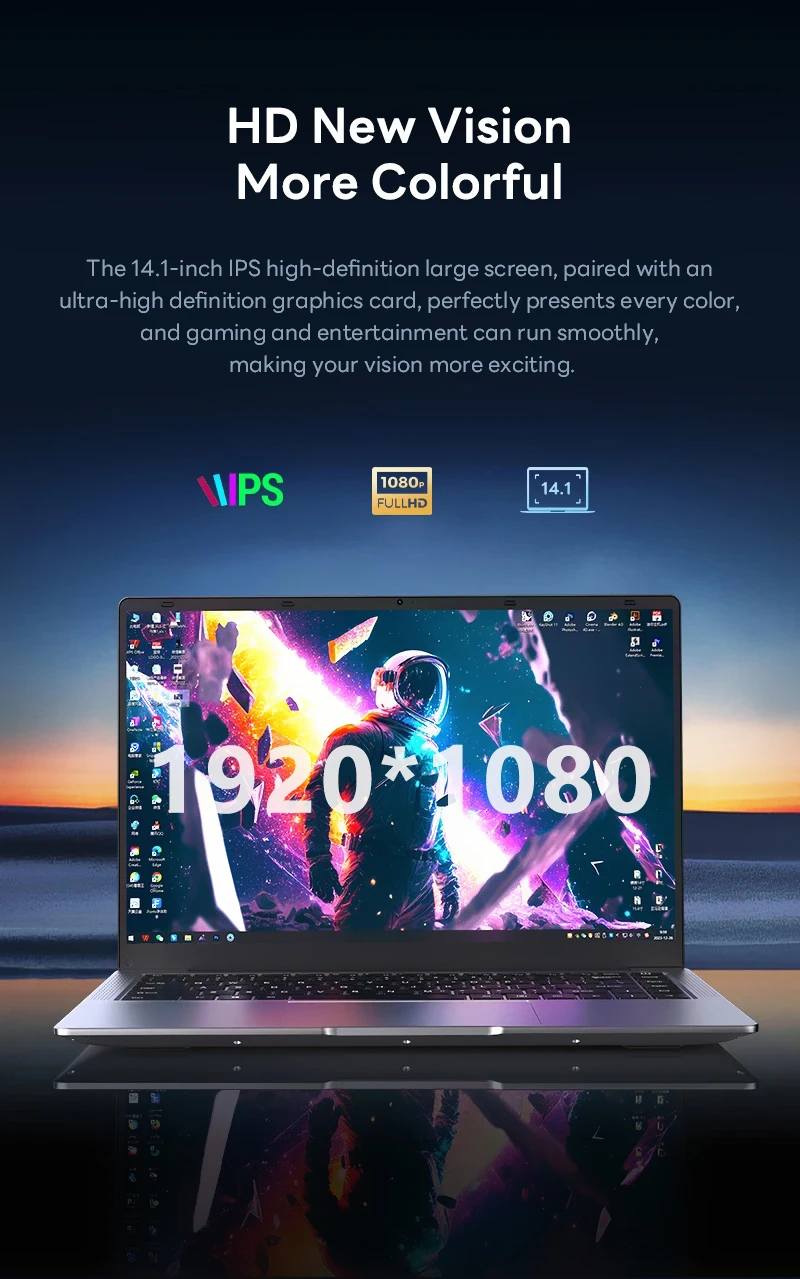 2026 Windows 11 Laptop Intel Core I7 9850H/Intel A3950 Computer 12GB RAM 1TB 2TB SSD 14.1" Laptops Ultra Slim Notebook PC Business Study Office