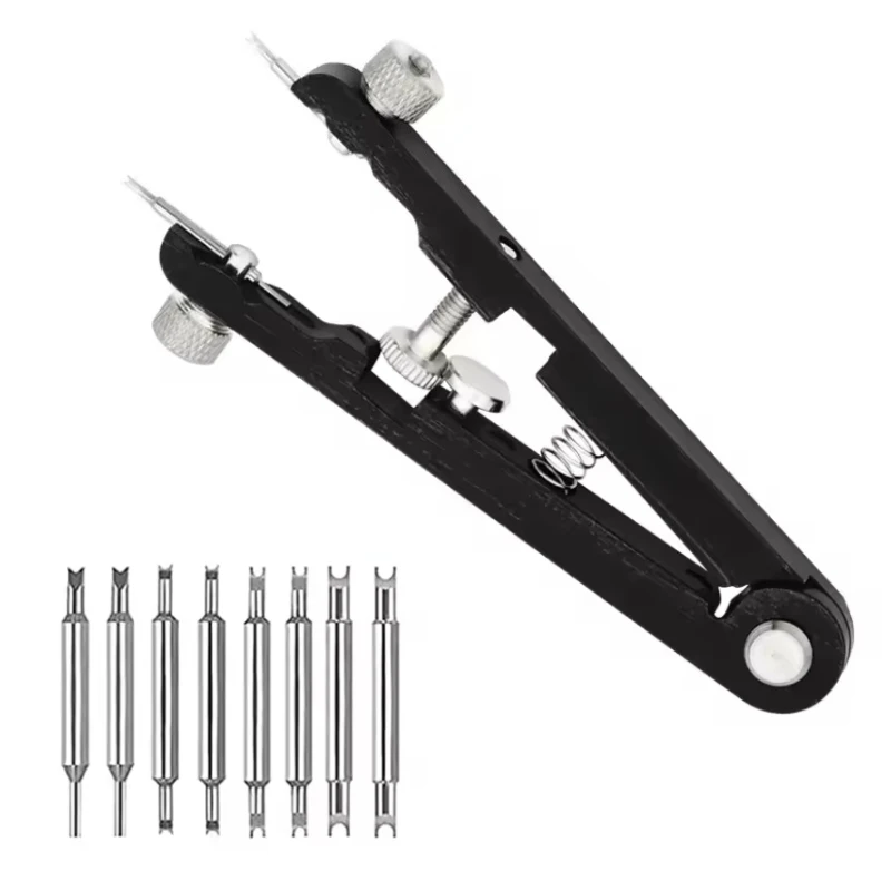 Watch Spring Bar Plier Tool Set with Extra Replacement Tips for Watch Strap Band Removal Repair Tool Kit