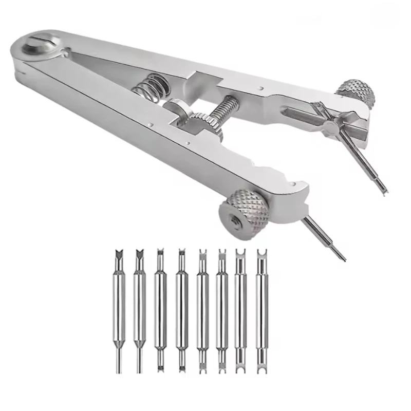 Watch Spring Bar Plier Tool Set with Extra Replacement Tips for Watch Strap Band Removal Repair Tool Kit
