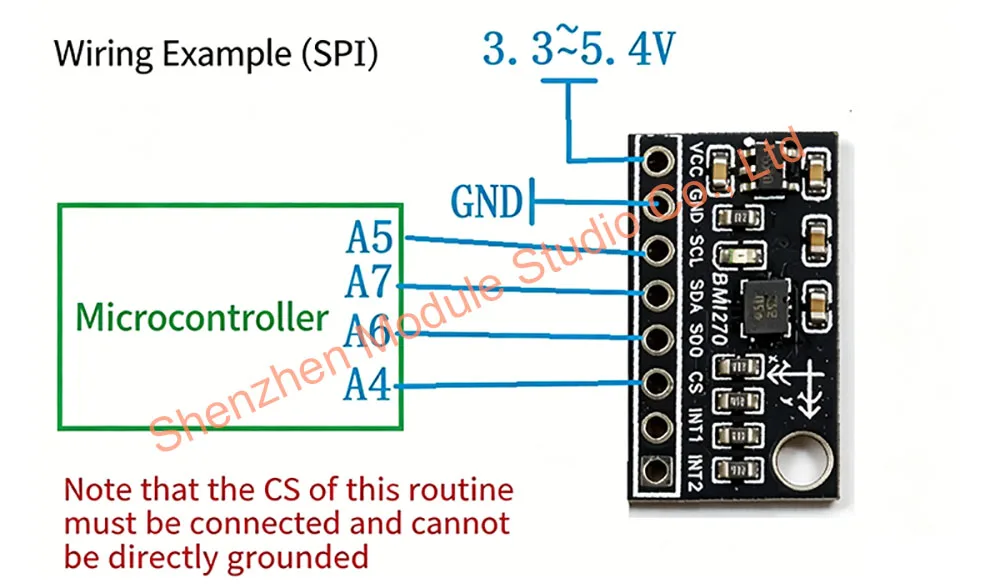 BMI270 6-Axis Gyroscope + Accelerometer High Precision IMU Sensor Module 6-Axis Attitude Sensor for Smart Car
