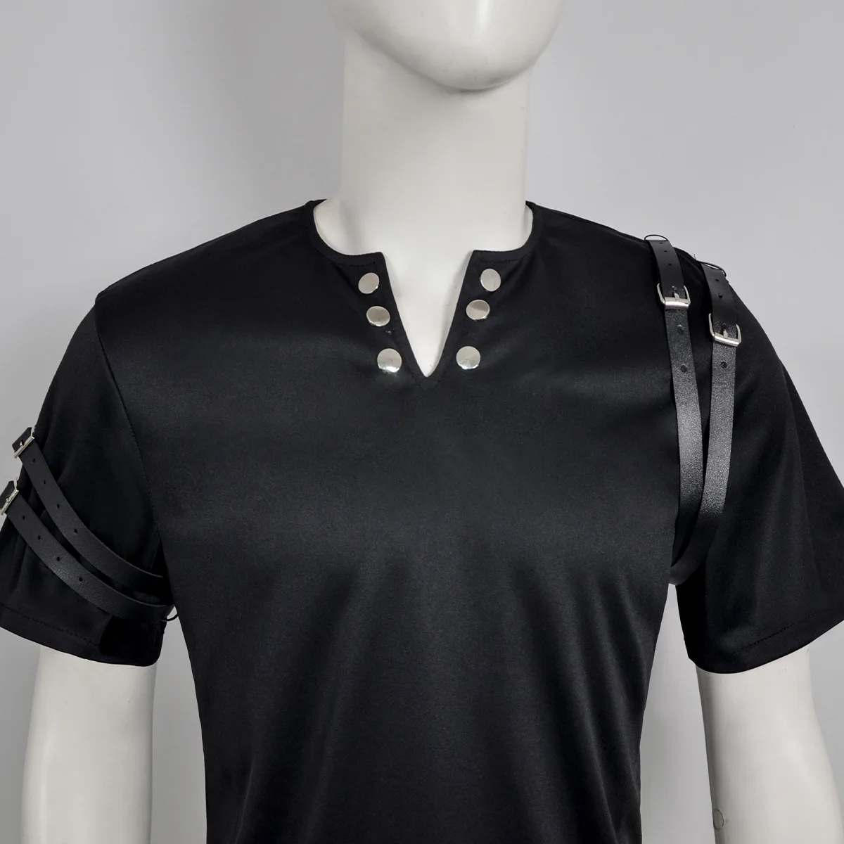 Michael Jackson BAD Punk Jacket Black Stretch Outwear Motorcycle Role Player impersonator Costumes Classic BAD T-shirt Belt