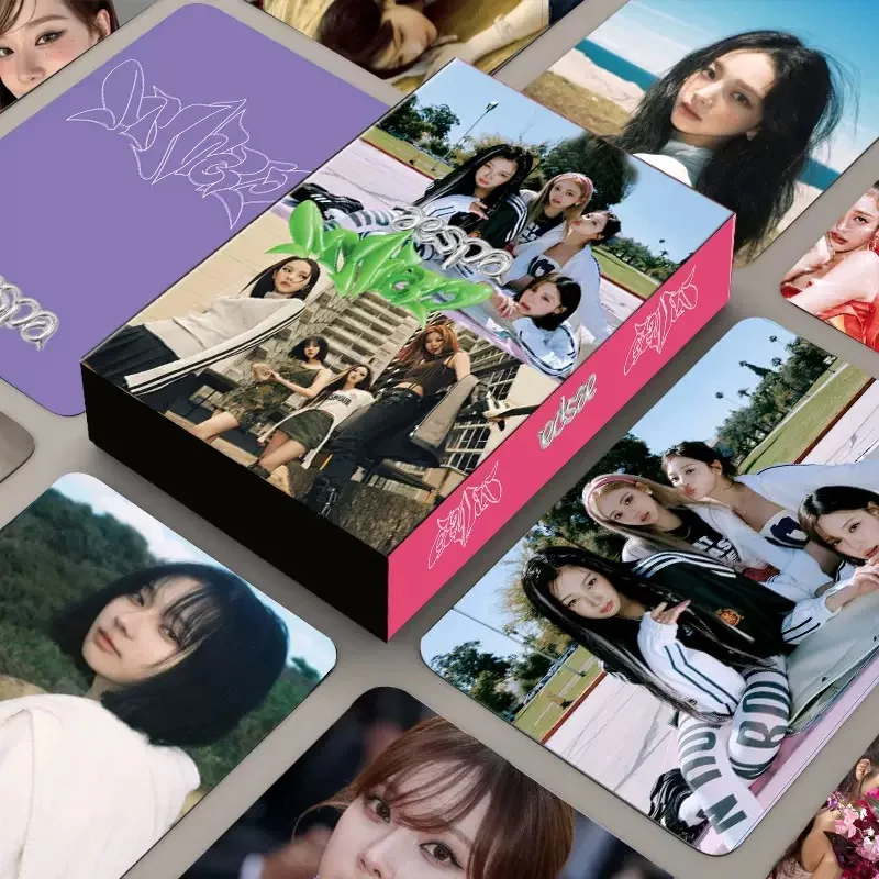 55PCS Kpop Hot Girls Idol Album "Rich Man" "SPICY" HD Small Cards KARINA NINGNING GISELLE WINTER High Quality Lomo Cards