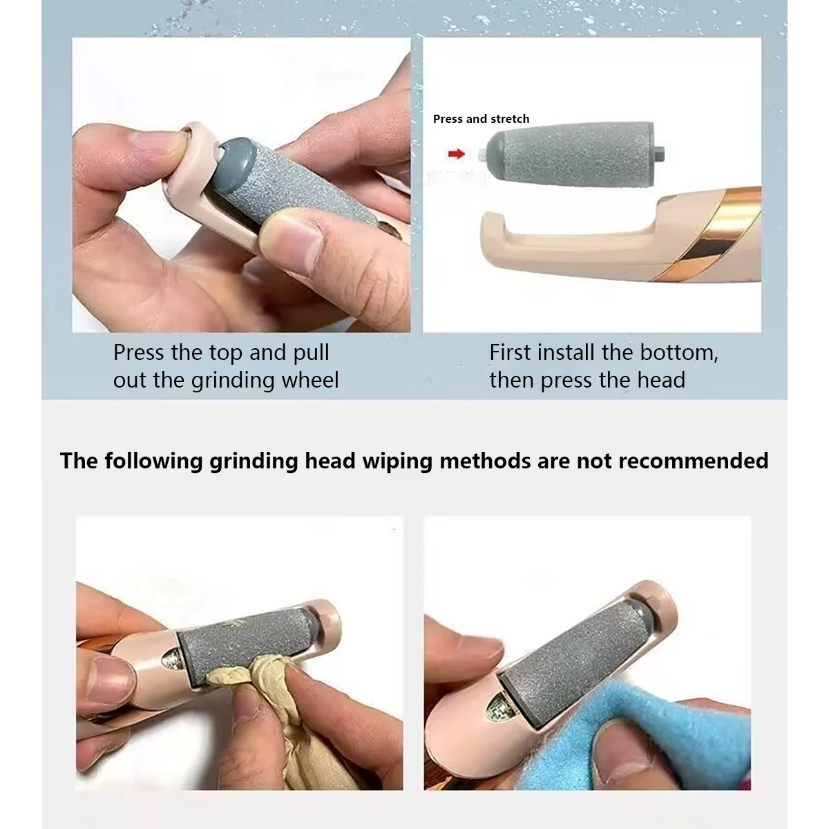 1 Set of Electric Foot Callus Remover, Rechargeable Dead Skin Remover, Callus Foot Skin Grinding Stone, Pedicure Machine