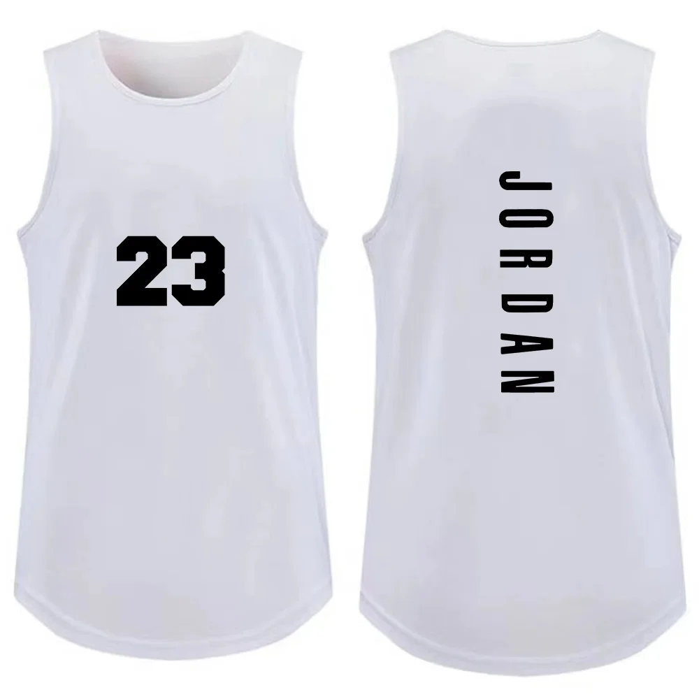 Men's Vest Fashion Gym T-Shirt Casual Breathable Sleeveless Outdoor Basketball Sports Vest Summer Street Loose T-Shirt