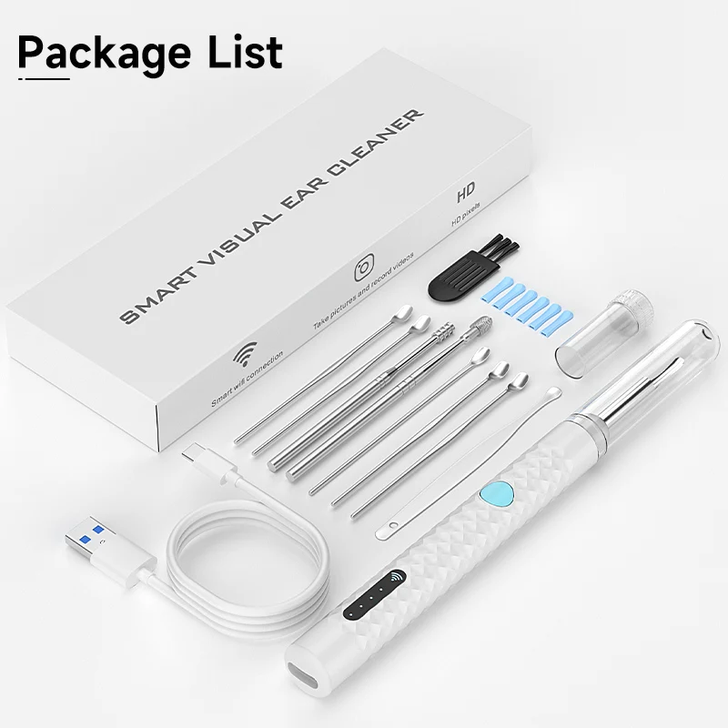 Visual Ear Otoscope HD1080P 4.2mm Camera Ear Pick Kits Digital Ear Sticks Ear Cleaner Endoscope Health Care for Iphone Android