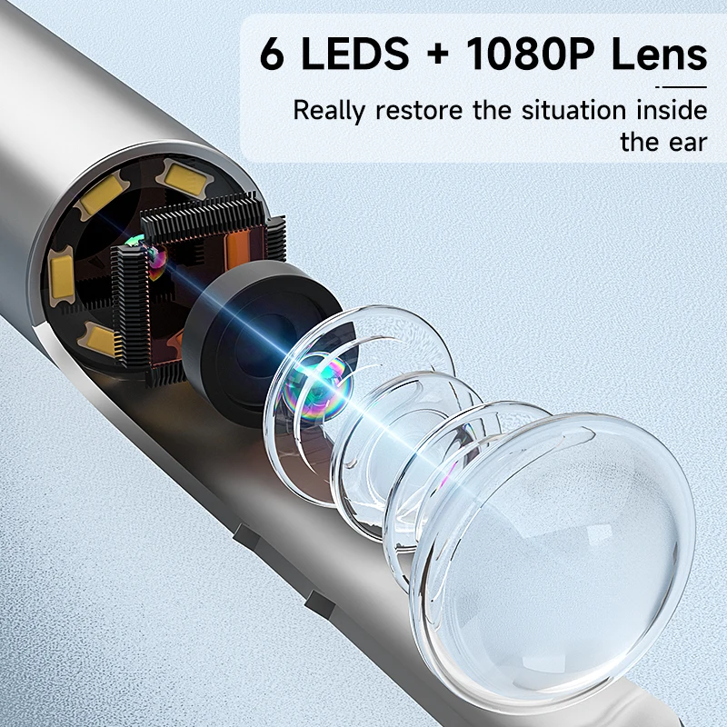 Visual Ear Otoscope HD1080P 4.2mm Camera Ear Pick Kits Digital Ear Sticks Ear Cleaner Endoscope Health Care for Iphone Android
