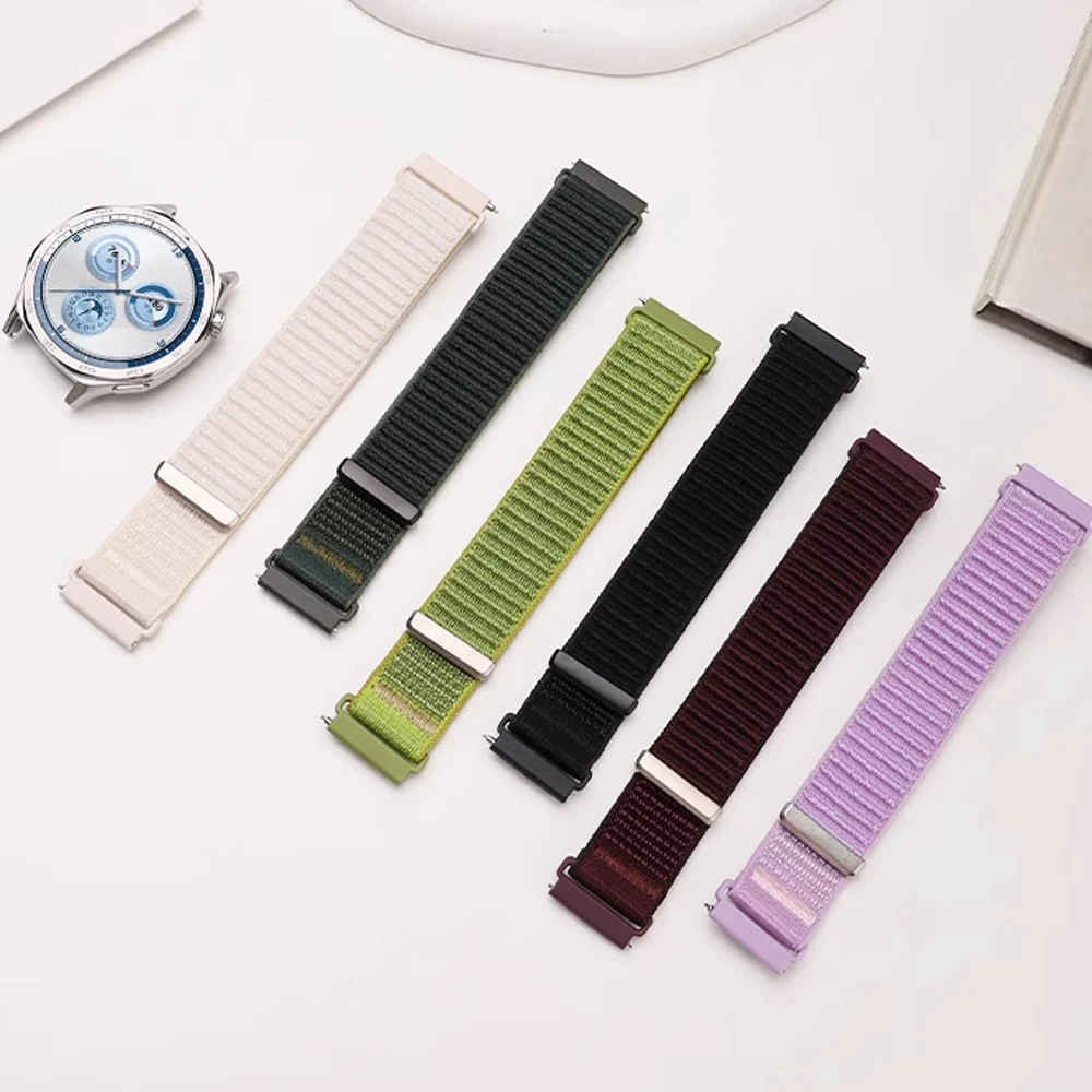 18/20/22mm Braided Nylon Strap for Huawei Watch GT7/6/5/4 46mm 41mm Bracelet for Garmin Forerunner 70 170 55 165 970 570 965 265