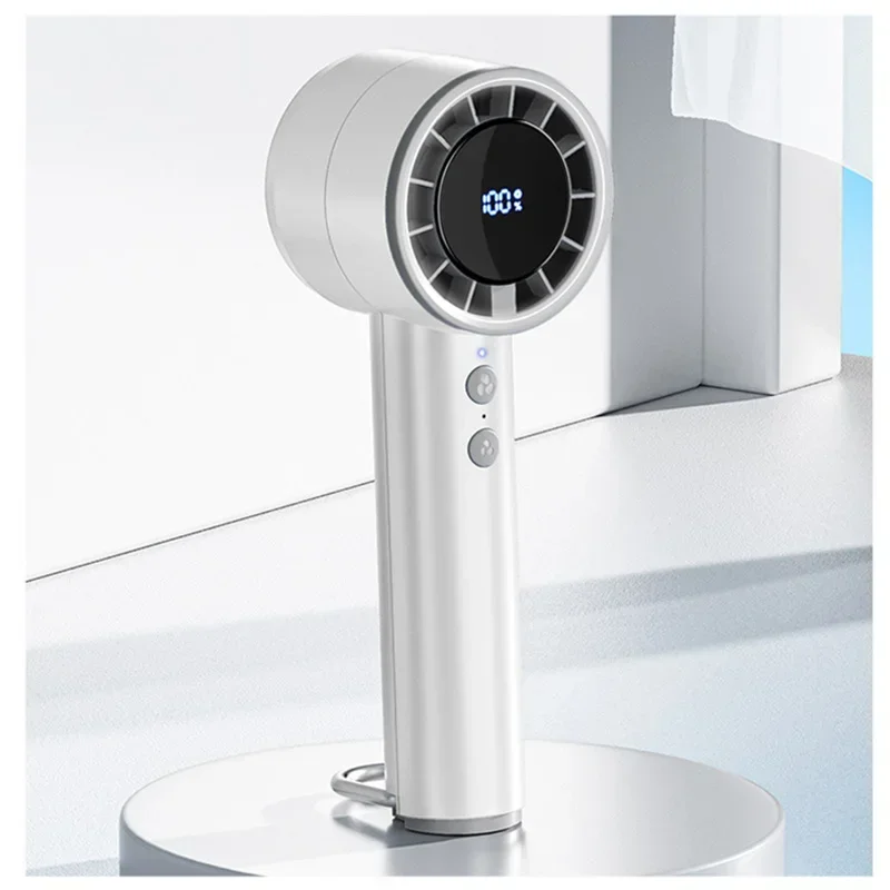 Lenovo Handheld Fan Ice Pack Refrigeration Air Conditioner Portable Silent High-Speed LED Display USB Charging Fan 2026 New
