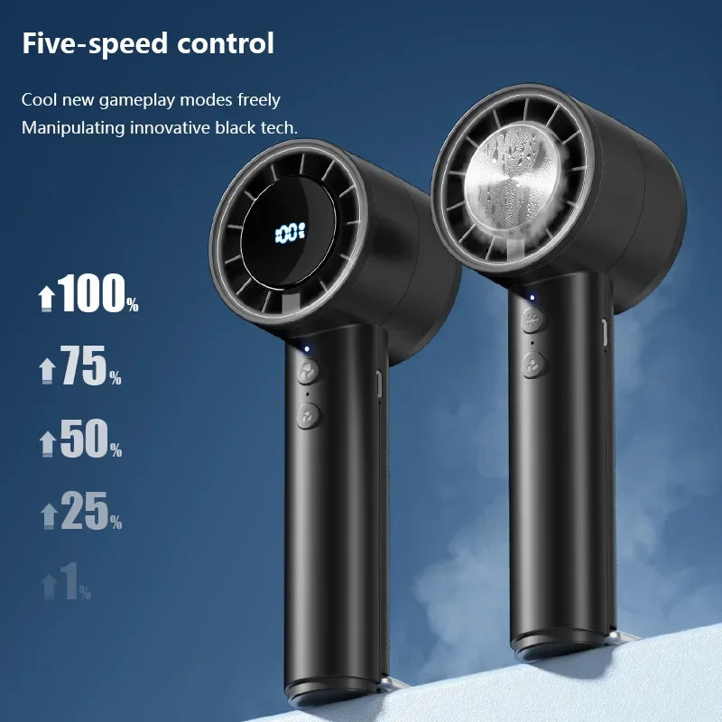 Lenovo Handheld Fan Ice Pack Refrigeration Air Conditioner Portable Silent High-Speed LED Display USB Charging Fan 2026 New