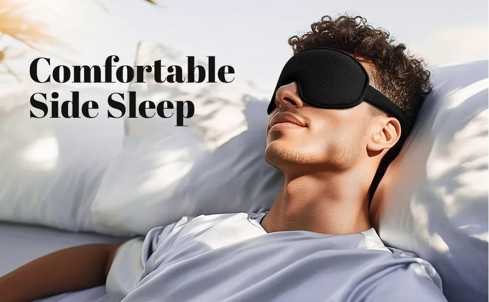 Sleep Mask Blackout Eye Mask for Sleep - 3D Breathable Soft Comfortable Eye Mask for Sleeping- Adjustable strap Unisex