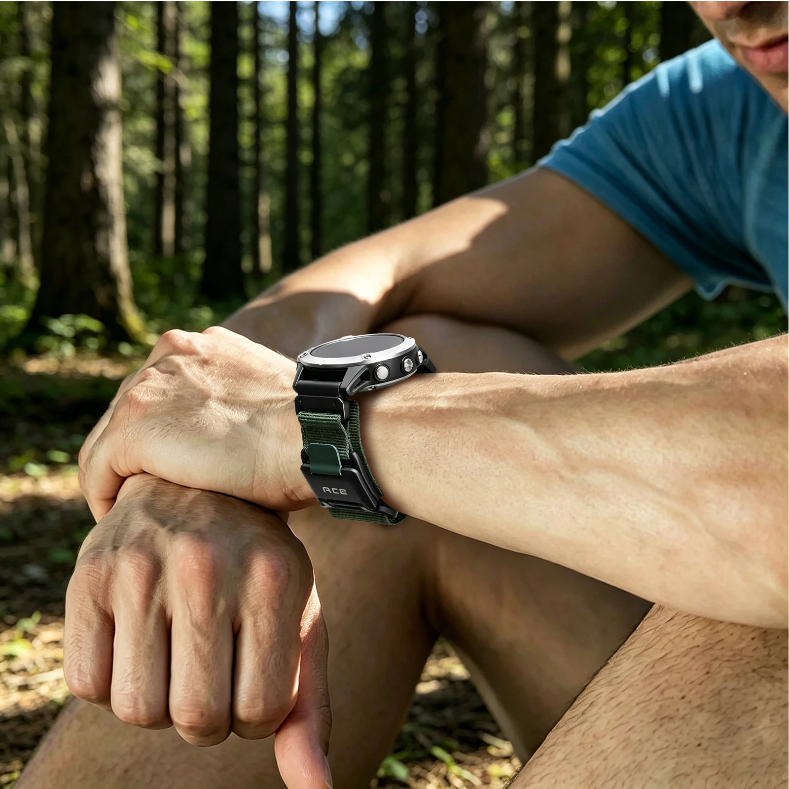 Compatible with Garmin Watch Band - 22mm/26mm Quick-Release Nylon Men's Strap, Suitable for Fenix 8/7/7X/6/5 Epix Gen2/Enduro3
