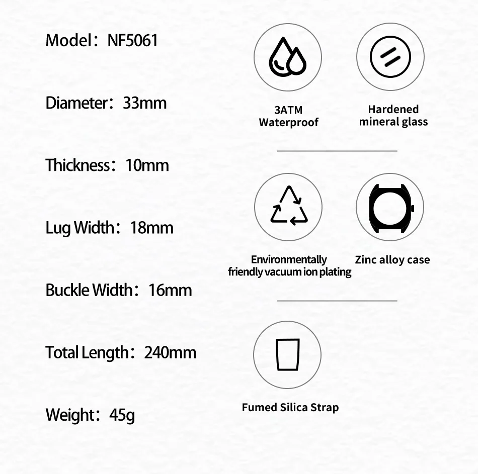 NAVIFORCE Classic Fashion Soft Silicone Strap Watch for Women Simple Casual Quartz Female Bracelet Waterproof Ladies Wristwatch