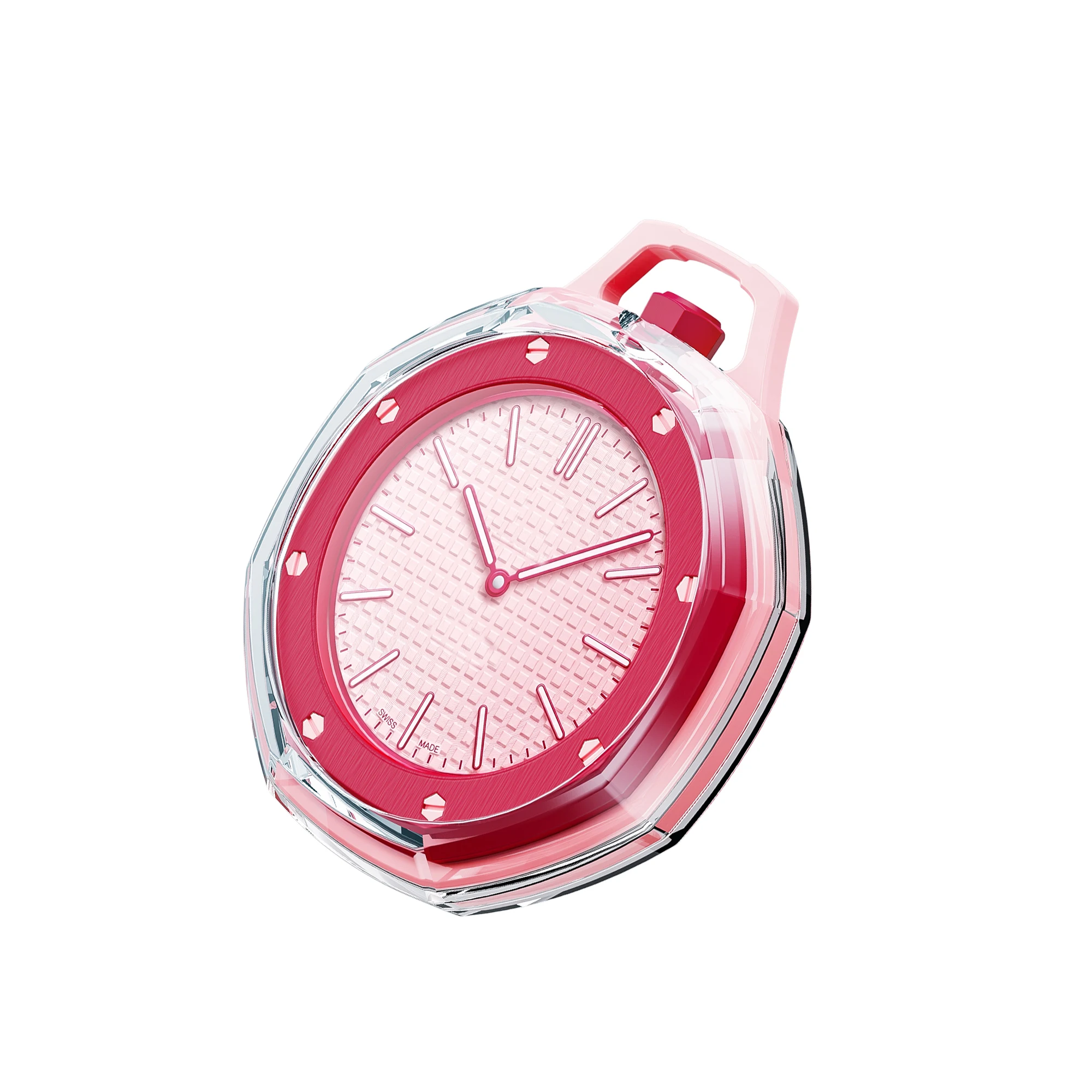 For Swatch x AP Royal Pop Pocket Watch Protective Case, Crystal Clear/Colorful Soft TPU Cover, Anti-Scratch Shockproof Shell