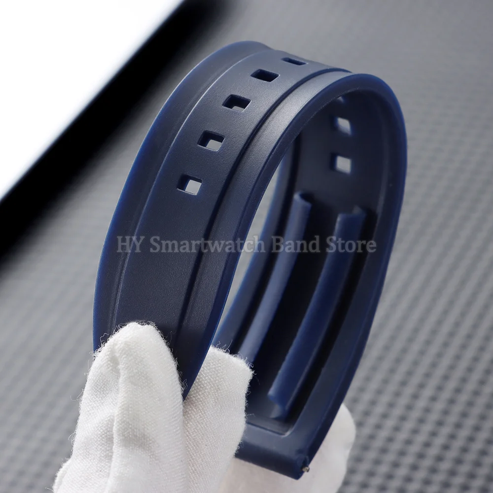 18mm 20mm 22mm 24mm Silicone Watch Strap for Omega for Roelx for Huawei Quick Release Belt Fold Clasp Waterproof Rubber Bracelet