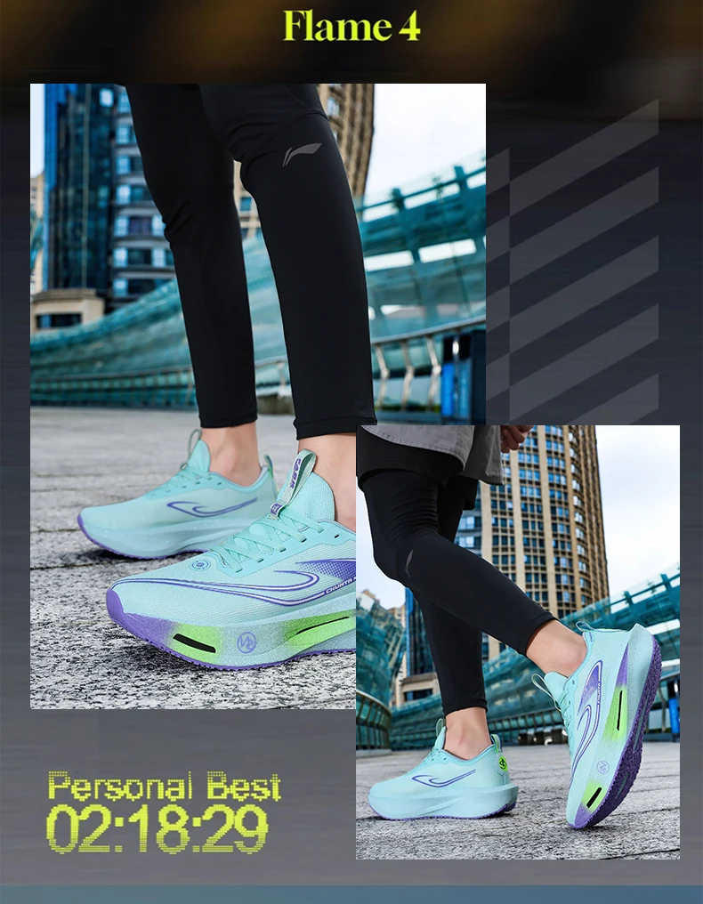 Carbon Board Men's and Women's Anti Slip Running Shoes, Professional Marathon Sports Breathable Mesh Chunta Sports Shoes