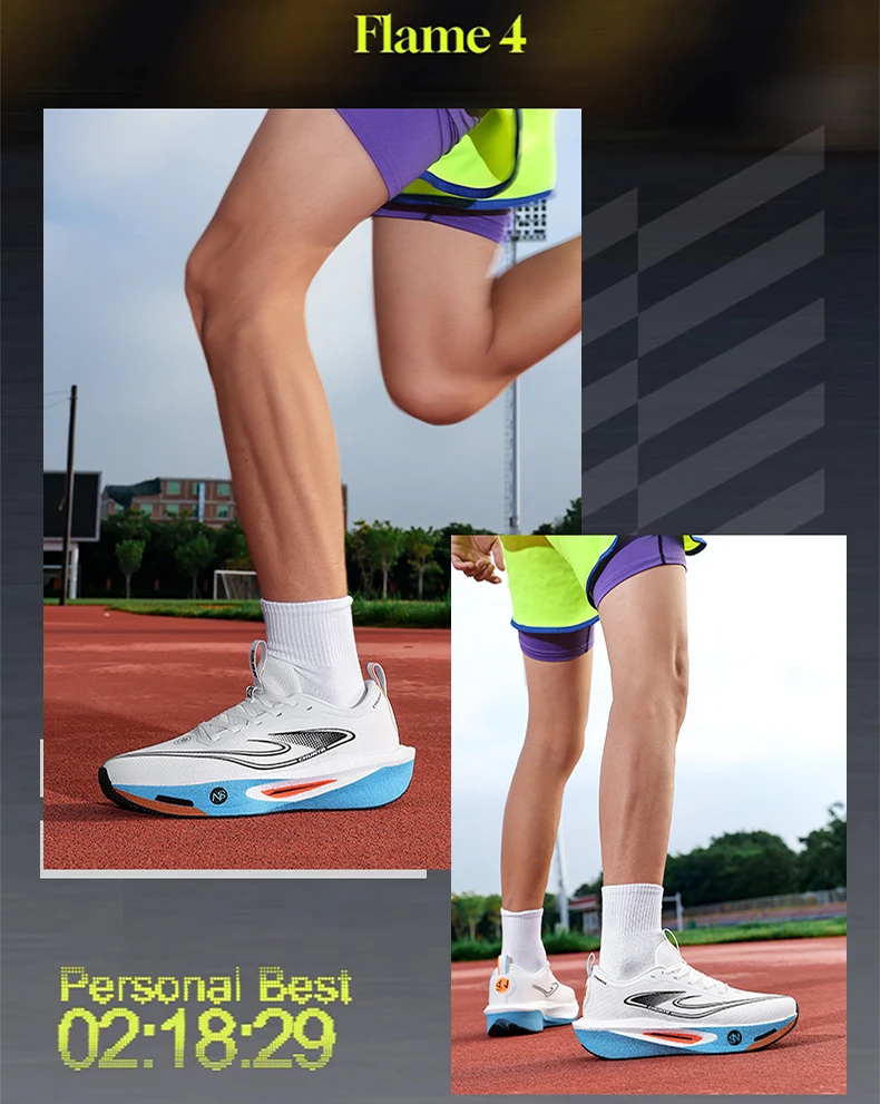 Carbon Board Men's and Women's Anti Slip Running Shoes, Professional Marathon Sports Breathable Mesh Chunta Sports Shoes