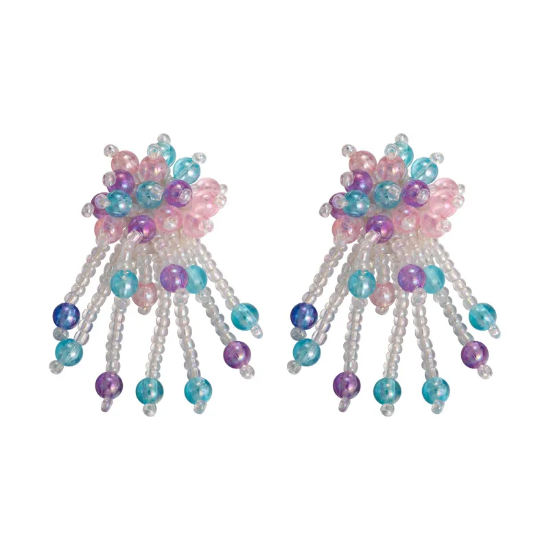 Korean Beaded Flower Shoe Charms Clear Crystal Jelly Shoes DIY Accessories Removable Clips for Sneakers Flats Sweet Decorations