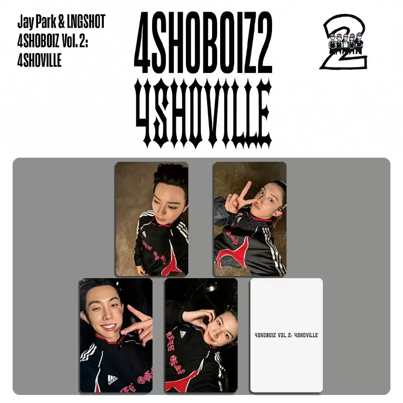 4PCS Kpop New Boy Group LNGSHOT New Album "4SHOBOIZ Vol.2 4SHOVILLE" Music Card OHYUL LOUIS RYUL WOOJIN Small Cards Photocards
