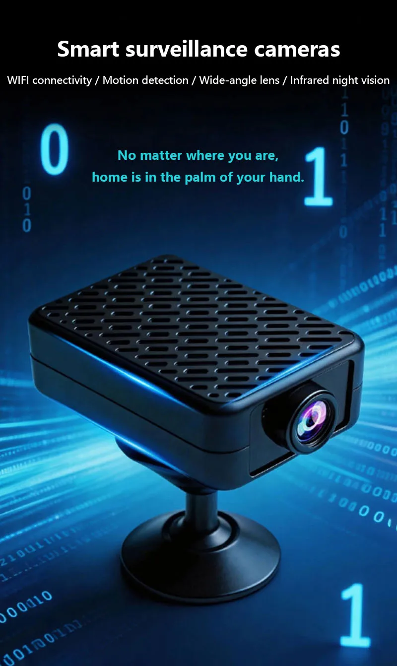Lenovo Security Camera WiFi-Connected Remote Smart Monitoring 140-Degree HD Camera DVR Battery Backup in Case of Power Outage