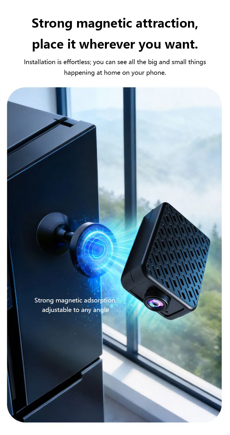 Lenovo Security Camera WiFi-Connected Remote Smart Monitoring 140-Degree HD Camera DVR Battery Backup in Case of Power Outage