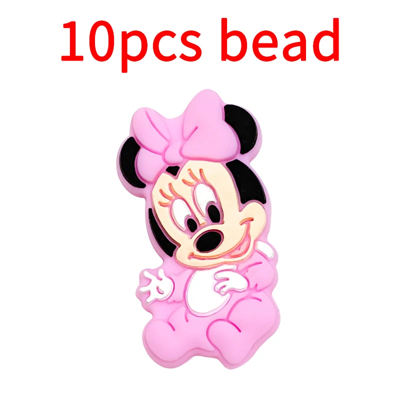 10pcs Silicone Cartoon Bead Baby Pacifier Bead Pacifier Chain Accessories Ornaments