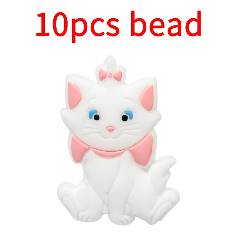 10pcs Silicone Cartoon Bead Baby Pacifier Bead Pacifier Chain Accessories Ornaments
