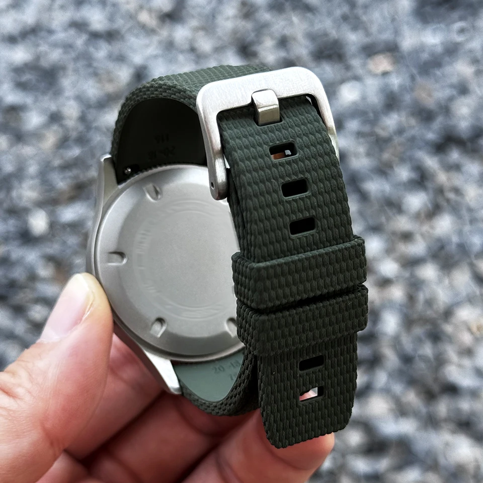 Curved End Watch Band Soft Fluorine Rubber Watchband 20mm/21mm/22mm Waterproof New FKM Watch Strap for Omega Wristwatch