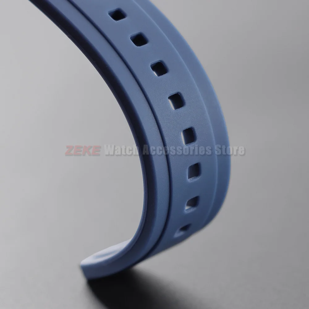 20mm 22mm Rubber Strap for Rolex Curved End Silicone Watch Band for Swatch Universal Men Women Sports Waterproof Wristband Belt